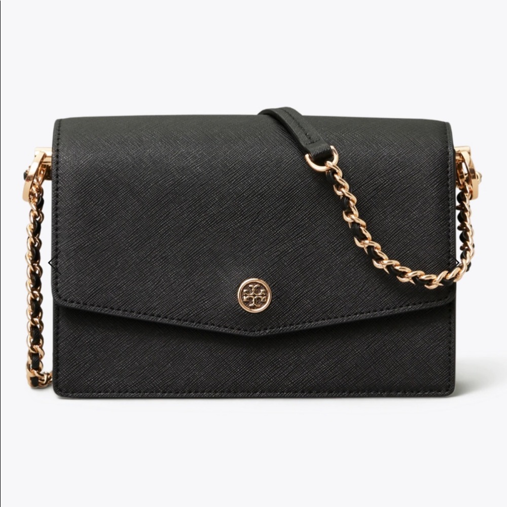 Tory Burch Robinson Convertible Mini Shoulder Bag in Black
